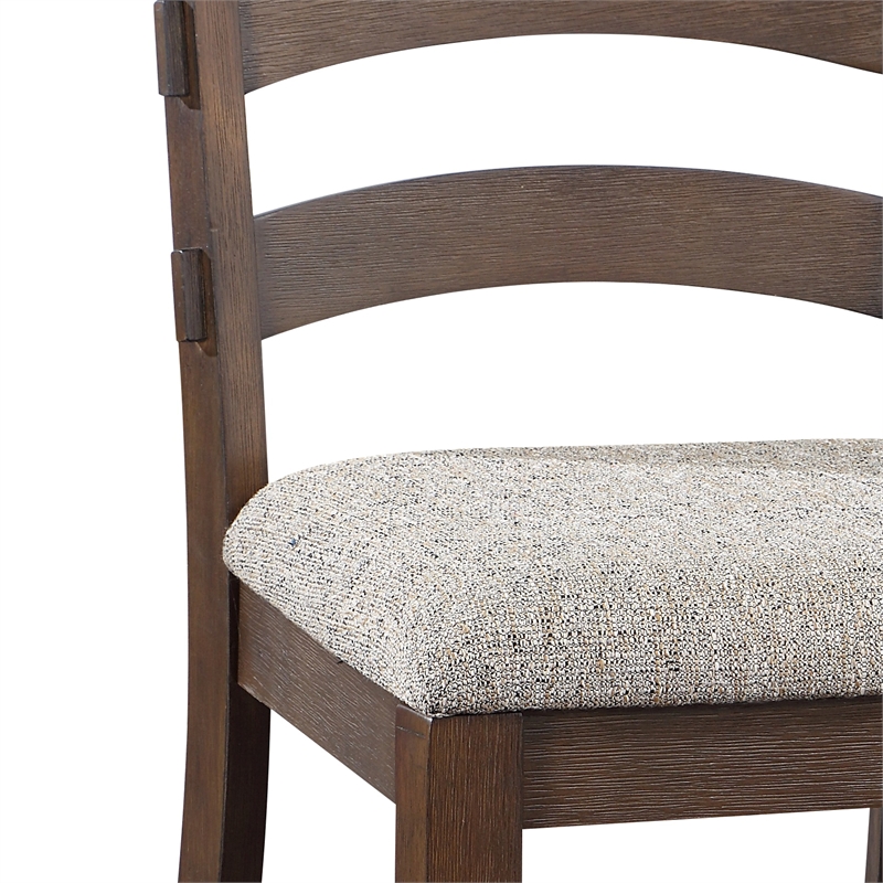 ACME Pascaline Side Chair in Gray Fabric and Oak