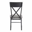 ACME Edina Side Chair in Gray Fabric & Sandy Black Finish