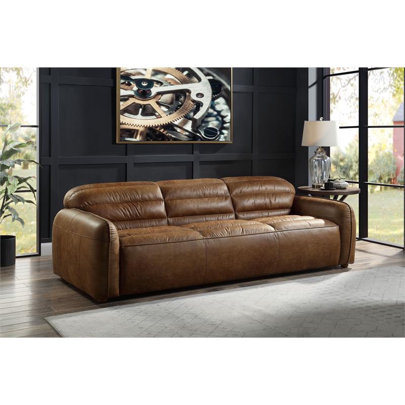 ACME Rafer Sofa in Cocoa Top Grain Leather