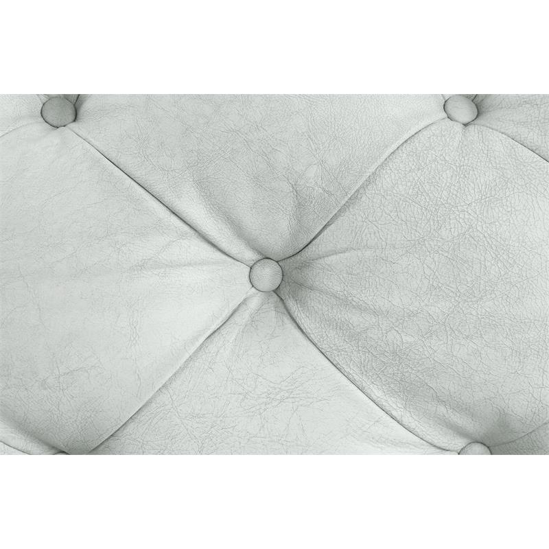 ACME Ragle Sofa in Vintage White Top Grain Leather