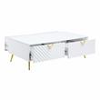 ACME Gaines Coffee Table in White High Gloss Finish