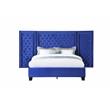 ACME Damazy Queen Bed in Blue Velvet