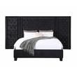 ACME Damazy Queen Bed in Black Velvet