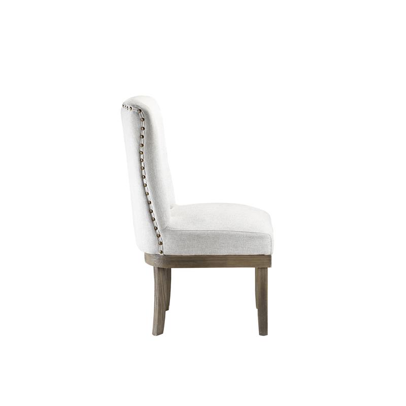 ACME Landon Side Chair in Gray Linen