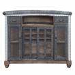 ACME Rahma Bar Table in Antique Ebony Top Grain Leather