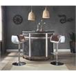 ACME Rahma Bar Table in Antique Ebony Top Grain Leather