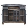 ACME Rahma Bar Table in Antique Ebony Top Grain Leather