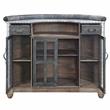 ACME Rahma Bar Table in Antique Ebony Top Grain Leather