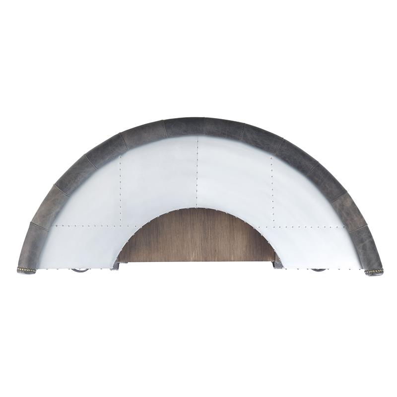 ACME Rahma Bar Table in Antique Ebony Top Grain Leather