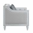 ACME Katia Chair in Gray Linen & White Finish