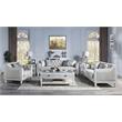 ACME Katia Chair in Gray Linen & White Finish