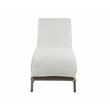 ACME Salena Patio Sun Lounge in Beige Fabric & Gray Finish