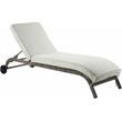 ACME Salena Patio Sun Lounge in Beige Fabric & Gray Finish