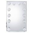 ACME Asa l Rectangle Wooden Frame Accent Mirror with Lighting in White