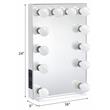ACME Asa l Rectangle Wooden Frame Accent Mirror with Lighting in White