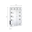 ACME Asa l Rectangle Wooden Frame Accent Mirror with Lighting in White