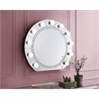 ACME Farai Glass Wall Decor in Mirrored and Faux Crystal Diamonds Inlay