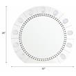 ACME Farai Glass Wall Decor in Mirrored and Faux Crystal Diamonds Inlay