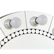ACME Farai Glass Wall Decor in Mirrored and Faux Crystal Diamonds Inlay