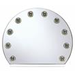 ACME Alma Domed Wooden Frame Accent Mirror with Lighting in White