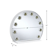 ACME Alma Domed Wooden Frame Accent Mirror with Lighting in White