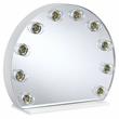 ACME Alma Domed Wooden Frame Accent Mirror with Lighting in White