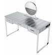 ACME Myles Vanity Set with USB Port in Antique White and Chrome Metal
