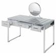 ACME Myles Vanity Set with USB Port in Antique White and Chrome Metal