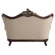 ACME Ragnar Loveseat with 5 Pillows in Light Brown Fabric and Cherry