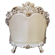 ACME Vendome Chair with Pillow in Champagne Polyurethane and Antique Pearl Beige
