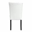 ACME Hussein Faux Leather Upholstered Side Chair in White and Black