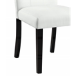 ACME Hussein Faux Leather Upholstered Side Chair in White and Black