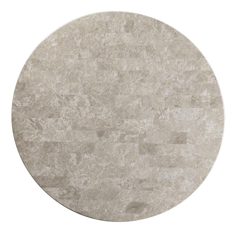 ACME Karsen Round Dining Table in Marble and Rustic Oak