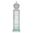 ACME Noralie Wood Frame Grandfather Clock with LED in Mirrored and Faux Diamonds