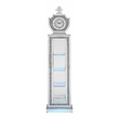 ACME Noralie Wood Frame Grandfather Clock with LED in Mirrored and Faux Diamonds