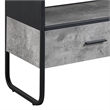 ACME Raziela Storage TV Stand in Concrete Gray and Black Metal Frame