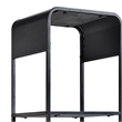 ACME Raziela Storage Side Pier in Concrete Gray and Black Metal Frame