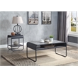 ACME Raziela Wooden Storage Coffee Table in Concrete Gray and Black