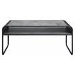 ACME Raziela Wooden Storage Coffee Table in Concrete Gray and Black