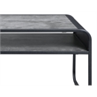 ACME Raziela Wooden Storage Coffee Table in Concrete Gray and Black
