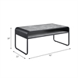 ACME Raziela Wooden Storage Coffee Table in Concrete Gray and Black