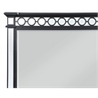ACME Varian II Horizontal Rectangle Mirror in Black Wooden Frame and Silver