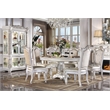 ACME Vendome Curio Cabinet with 2 Glass Doors in Antique Pearl Finish