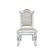 ACME Vendome Faux Leather Upholstered Side Chair in  Antique Pearl