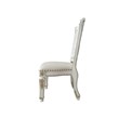 ACME Vendome Faux Leather Upholstered Side Chair in  Antique Pearl