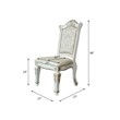 ACME Vendome Faux Leather Upholstered Side Chair in  Antique Pearl