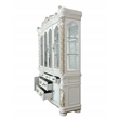 ACME Vendome Hutch and Buffet with 4 Glass Doors in Antique Pearl