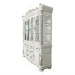 ACME Vendome Hutch and Buffet with 4 Glass Doors in Antique Pearl