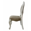 ACME Versailles Dining Side Chair in PU & Bone White (Set of 2)