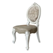 ACME Versailles Dining Side Chair in PU & Bone White (Set of 2)